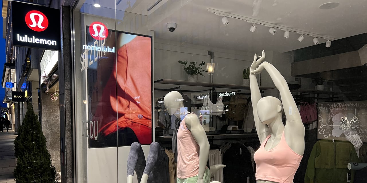 A lululemon storefront window